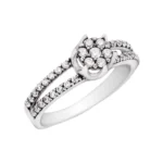 انگشتر نقره زنانه طرح گل لوتوس شمیم سیلور  102080