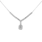 گردنی نقره زنانه باگت طرح مربع شمیم سیلور 1000015100