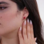 نیم‌ست نقره طرح لب با نگین اتمی شميم سيلور 10150036 - Image 5