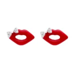 نیم‌ست نقره طرح لب با نگین اتمی شميم سيلور 10150036 - Image 3