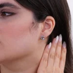 گوشواره نقره طرح گیلاس با نگین اتمی شميم سيلور 1000150045 - Image 2