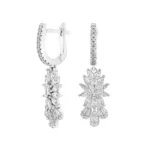 نیم ست نقره زنانه طرح شکوفه نگین‌دار شمیم سیلور 1015005 - Image 2