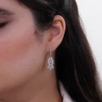 نیم ست نقره زنانه طرح شکوفه نگین‌دار شمیم سیلور 1015005 - Image 6