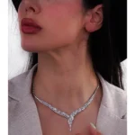 گردنبند نقره طراحی برلیانی شمیم سیلور کد 100153 - Image 2