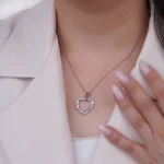 نیم ست نقره قلبی شمیم سیلور کدمحصول 10150032 - Image 6