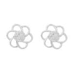 نیم ست نقره طرح گل شمیم سیلور 10150034 - Image 4