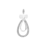 پلاک نقره طرح اشکی شمیم سیلور 100150042