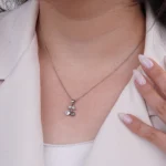 پلاک نقره طرح گیلاس با نگین اتمی شميم سيلور 100150045 - Image 2