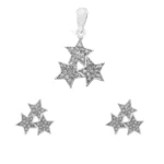 ست نقره طرح سه‌ستاره شميم‌سيلور 10150048