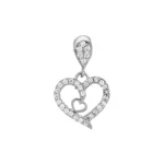 نیم‌ست نقره زنانه طرح قلب دوبل با نگین میکروست 10150069 - Image 5