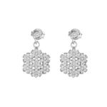 نیم‌ست نقره زنانه طرح برف‌دانه کد 10150078 - Image 5