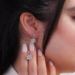 نیم‌ست نقره زنانه طرح برف‌دانه کد 10150078 - Image 4