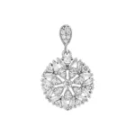 پلاک نقره زنانه طرح خورشیدی باگت 1000150086