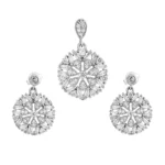 نیم ست نقره زنانه طرح خورشیدی باگت 10150086