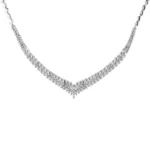 گردنی نقره زنانه طرح مارکیز لوکس شمیم سیلور 1001563