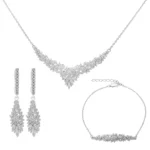 سرویس نقره زنانه شمیم سیلور طرح شکوفه نگین‌دار 101572