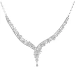 گردنبند نقره طراحی برلیانی شمیم سیلور کد 100153