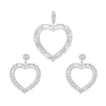 نیم ست نقره قلبی شمیم سیلور کدمحصول 10150032