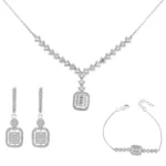 سرویس نقره زنانه طرح مربع شمیم سیلور 1015100