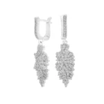 سرویس نقره زنانه طرح برگ با نگین‌های میکروست و باگت 1015111 - Image 5