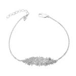 سرویس نقره زنانه طرح برگ با نگین‌های میکروست و باگت 1015111 - Image 7