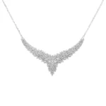 سرویس نقره زنانه طرح برگ با نگین‌های میکروست و باگت 1015111 - Image 3