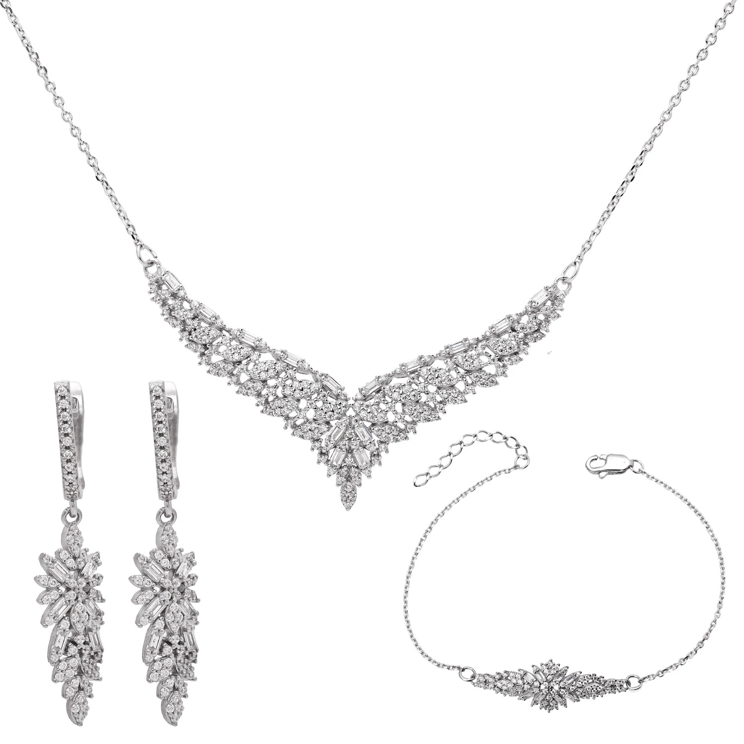 1015113_3_11zon سرویس نقره زنانه با نگین زیرکونیا شمیم سیلور 1015113 - Image 1