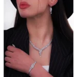 سرویس جواهرات نقره 925 با زیرکونیا 10153 - Image 2