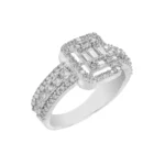 انگشتر نقره زنانه نگین‌دار باگت شمیم سیلور 102043