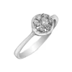 انگشتر نقره زنانه شکوفه‌ای شمیم سیلور 102084