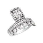 انگشتر نقره زنانه با طراحی پیچیده شمیم سیلور 102090