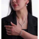 سرویس نقره زنانه 925 با نگین زیرکونیا شمیم سیلور 1015104 - Image 7