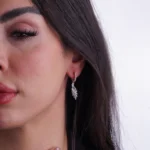 گوشواره نقره زنانه طرح شکوفه شمیم سیلور 100015102 - Image 2