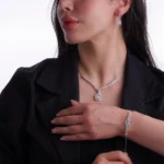 سرویس نقره طرح هندسی زنانه شمیم سیلور 1015115 - Image 8