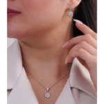 نیم‌ست نقره زنانه طرح برف‌دانه کد 10150078 - Image 2