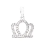 پلاک نقره طرح تاج نگین‌دار زنانه شمیم سیلور 100150033