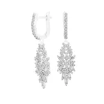 گوشواره نقره زنانه نگین‌دار مجلسی شمیم سیلور10015117