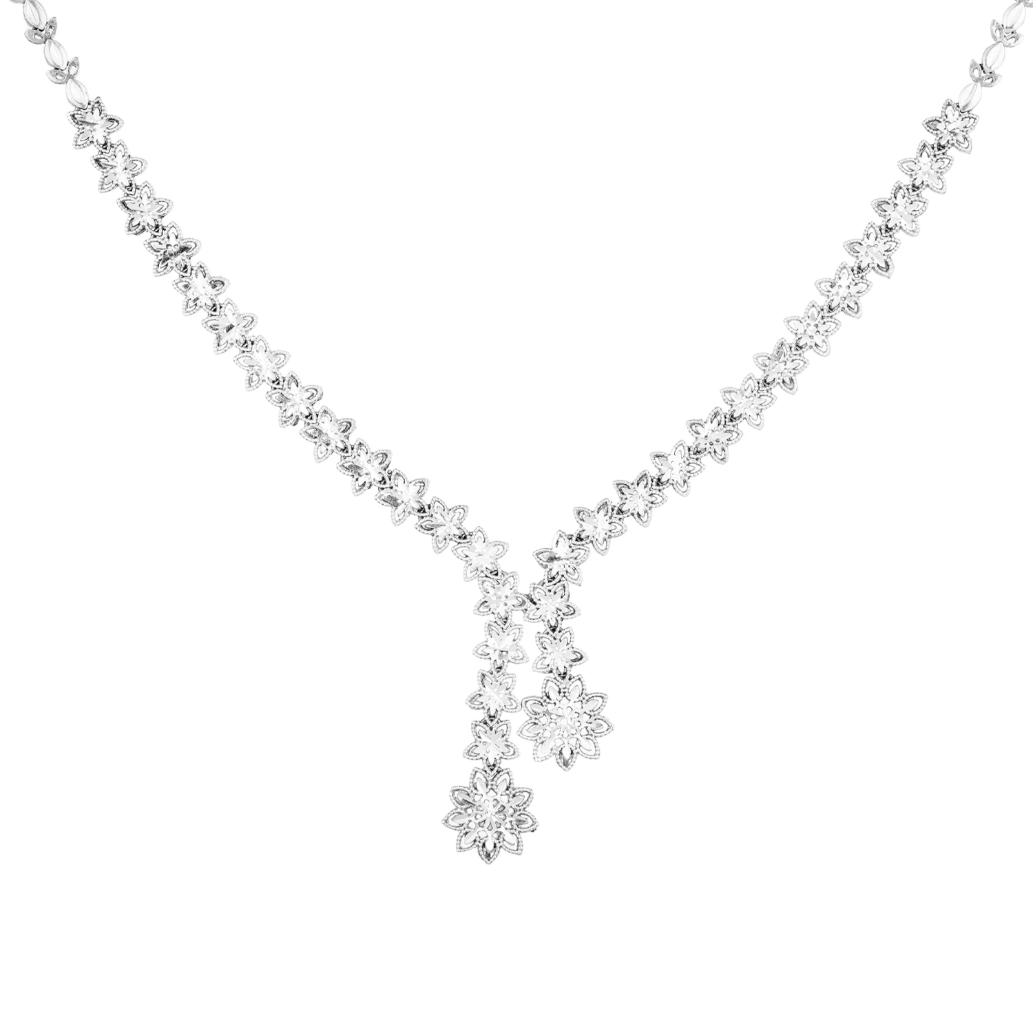 1001593 21.58 گردنبند نقره گلدار مجلسی زنانه شمیم سیلور1015160 - Image 1