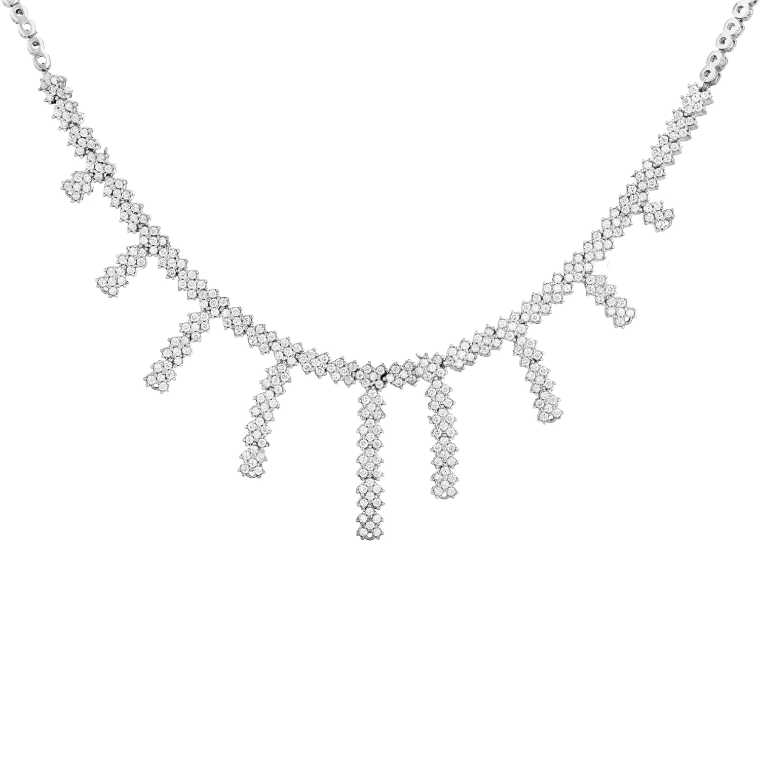 1001594 20.93 گردنی نقره مجلسی آویزدار با نگین برلیان 1001594 - Image 1