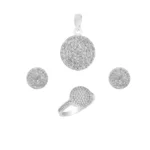 نیمست نقره‌ای با نگین زیرکونیا شمیم سیلور 101500101