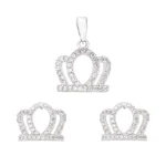 نیم‌ست نقره طرح تاج سلطنتی زنانه شمیم سیلور 10150033