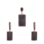 نیم‌ست نقره رزگلد مشکی لوکس شمیم سیلور 10150094