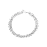 دستبند نقره زنانه نگین‌دار مجلسی شمیم سیلور101501