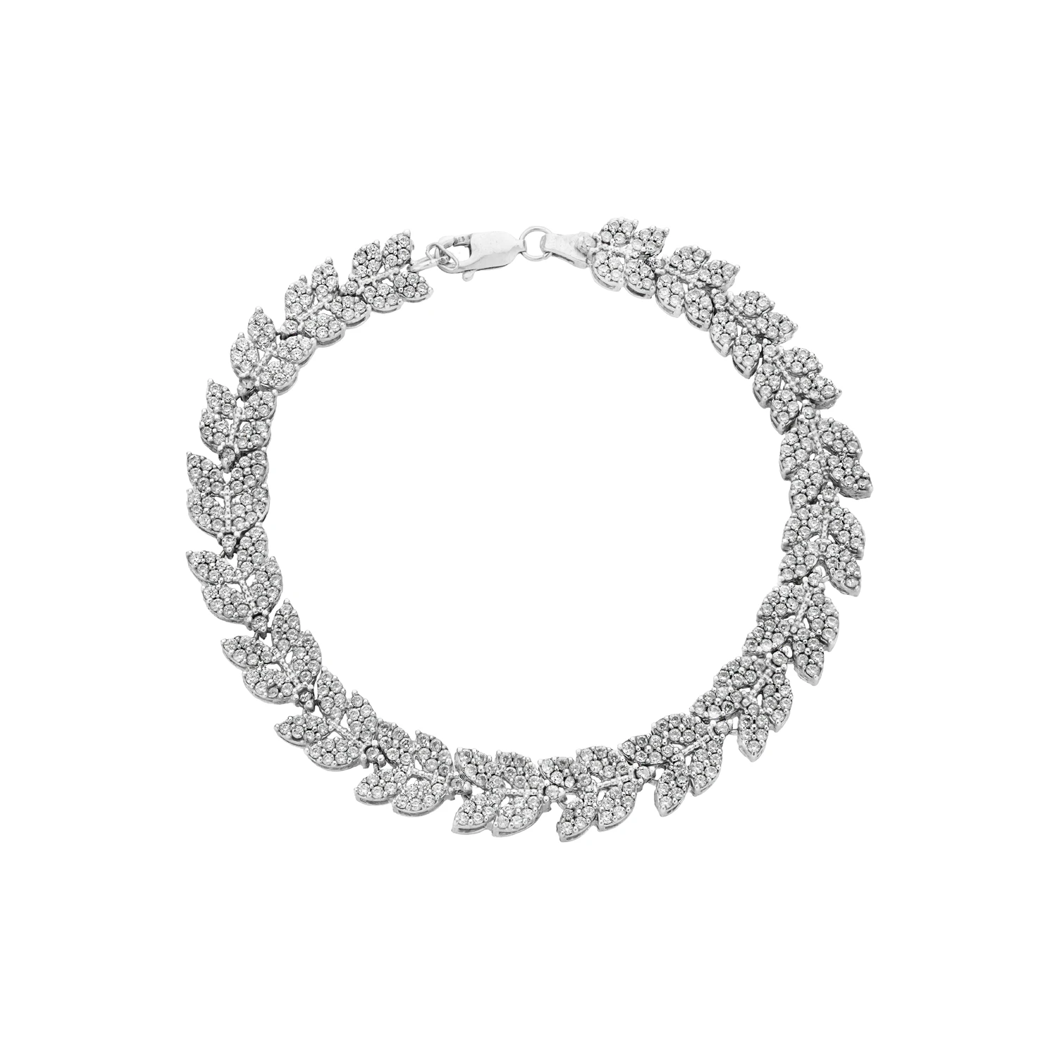 1015047 16.4 دستبند نقره زنانه طرح برگ نگیندار شمیم سیلور 1015047 - Image 1