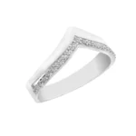 انگشتر نقره زنانه مینیمال نگین‌دار شمیم سیلور102046