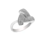 انگشتر نقره زنانه طرح گره نگین‌د شمیم سیلور 102091