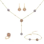 سرویس نقره گل چندرنگ زنانه شمیم سیلور 108013