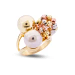 انگشتر نقره طلایی 10809