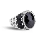 انگشتر نقره مردانه نگین بنفش شمیم سیلور 111000000940 - Image 2