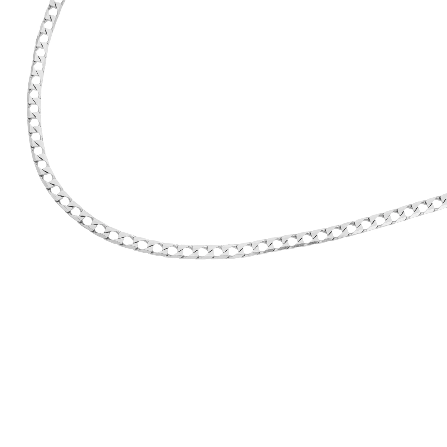 131000000063 18.17 زنجیر نقره ظریف کلاسیک براق زنانه مردانه 131000000063 - Image 1